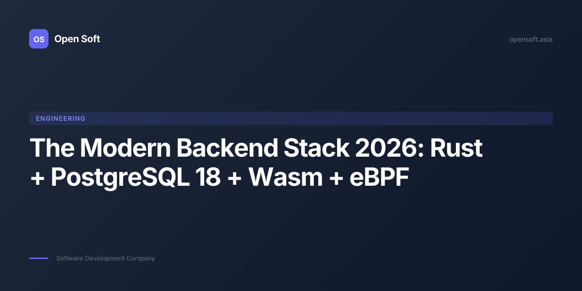 Modern Backend Stack 2026 — Rust + PostgreSQL 18 + Wasm + eBPF Guide ...